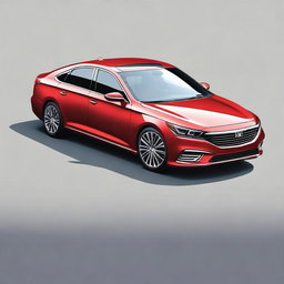 An image showcasing a midsize sedan with enhanced ground clearance