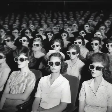 The movie theater was equipped with special glasses to enhance the stereoscopic experience of the film.