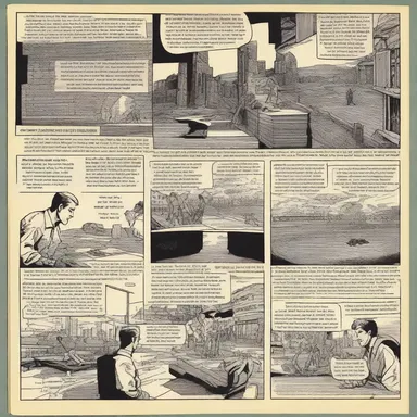 The stereoscopic panels in the comic book gave the illustrations a three-dimensional appearance, adding depth to the storytelling.