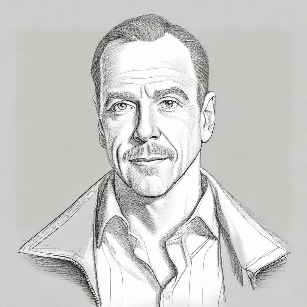 Generate a detailed pencil sketch of the character Bryan Connerty from the TV series 'Billions'.