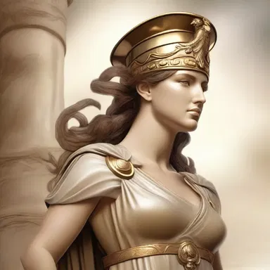According to Greek mythology, Athena was a wise and courageous college girl known for her strategic skills in warfare.