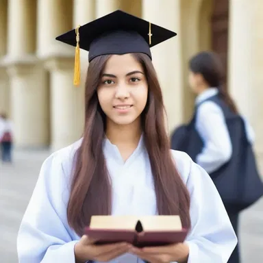 In some religious universities, a college girl may pursue her studies while also adhering to the principles of her faith.