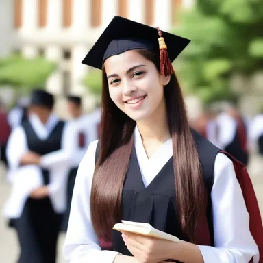 In some religious universities, a college girl may pursue her studies while also adhering to the principles of her faith.