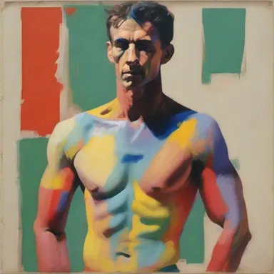 The artist achieved consistency in his paintings by using a recurring color palette throughout his body of work.