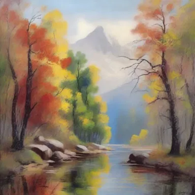 The artist admired the consistency in the brushstrokes and color scheme throughout the painting, creating a harmonious composition.