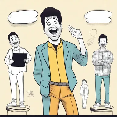 In his stand-up routine, the comedian used inconsistency as a comedic device, intentionally setting up a premise that contradicted itself for a humorous twist.