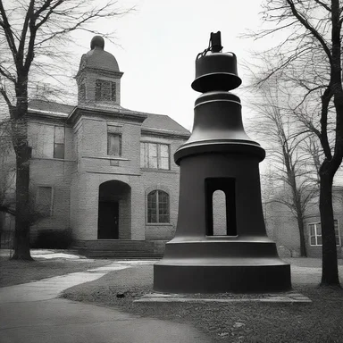 As the bell rang, a chilling feeling came over the town, signaling the presence of an unseen horror.