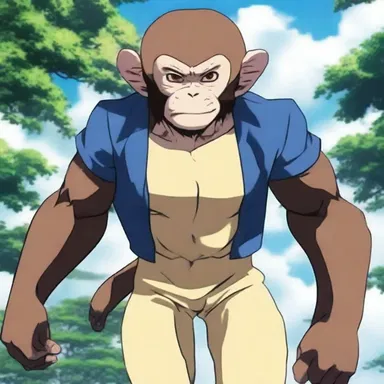The protagonist of the action-packed anime had a loyal companion, a rhesus monkey, who possessed extraordinary strength and agility.