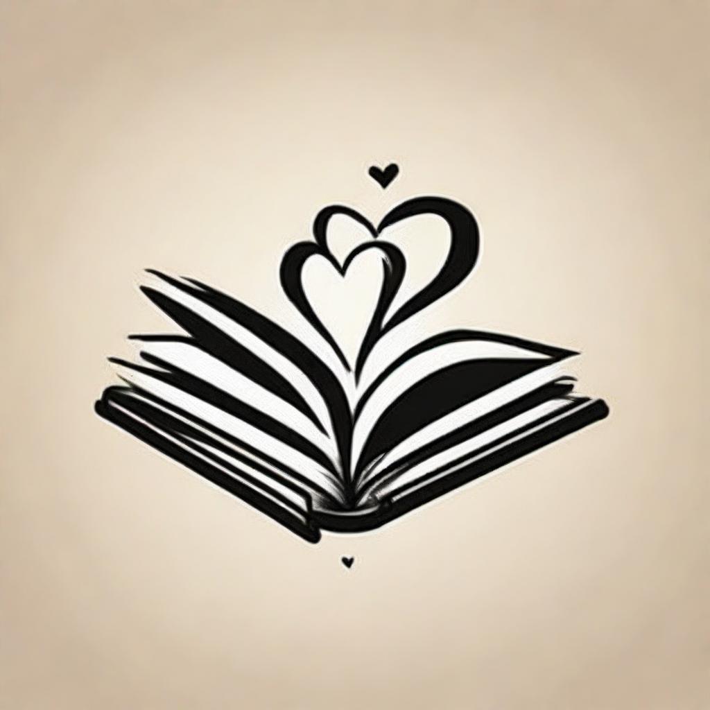 A minimalist and meaningful tattoo design symbolizing love for reading, possibly featuring a single, open book.