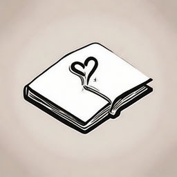 A minimalist and meaningful tattoo design symbolizing love for reading, possibly featuring a single, open book.