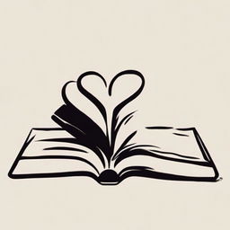 A minimalist and meaningful tattoo design symbolizing love for reading, possibly featuring a single, open book.