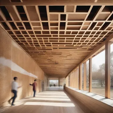 The architects designed the building with materials that absorb heat, helping to dehydrate the interior space.