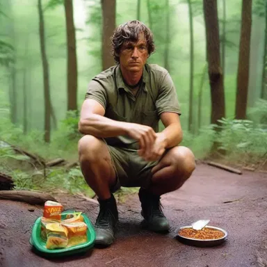 In the movie, the hero dehydrated food to sustain himself while stranded in the wilderness.
