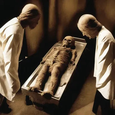 In the horror story, the villain used a dehydrating machine to turn victims into mummified corpses.