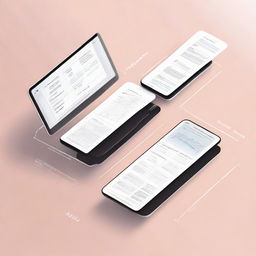 Graphic representation of a responsive user interface designed for a seamless experience across different devices, showcasing scalability and adaptability