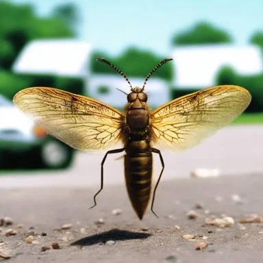 The horror movie depicted a swarm of gigantic caddis flies terrorizing a small town.