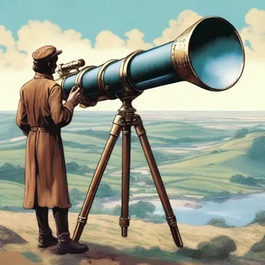 In the fantasy novel, the protagonist stumbled upon a magical telescope with telescopic sections that allowed them to see distant realms.