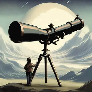 In the fantasy novel, the protagonist stumbled upon a magical telescope with telescopic sections that allowed them to see distant realms.