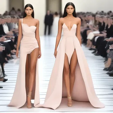 The fashion designer showcased a stunning dress with a telescopic hemline that could be adjusted to different lengths.