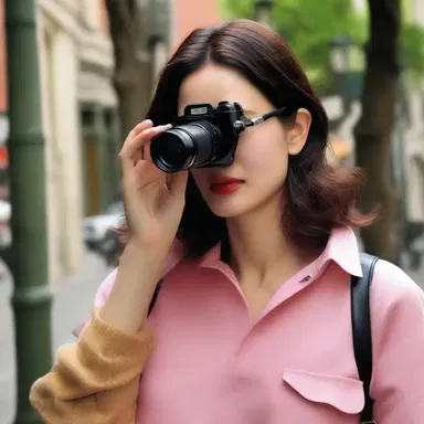 In the romantic comedy, the main character uses a telescopic lens to spy on their crush from afar.