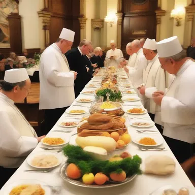 For the special religious occasion, the church organized a prix fixe dinner after the mass.