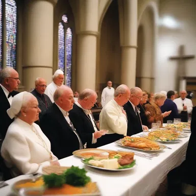 For the special religious occasion, the church organized a prix fixe dinner after the mass.