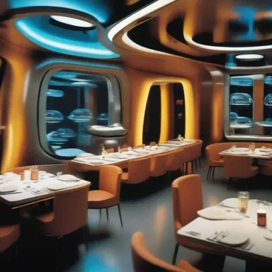 In the science fiction movie, the futuristic restaurant offered a prix fixe menu with robotic servers.