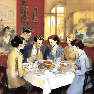 In the novel, the characters decided to have a prix fixe dinner at their favorite restaurant.