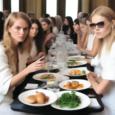 During fashion week, some designers offered a prix fixe lunch for the models and staff.
