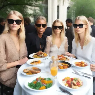 During fashion week, some designers offered a prix fixe lunch for the models and staff.
