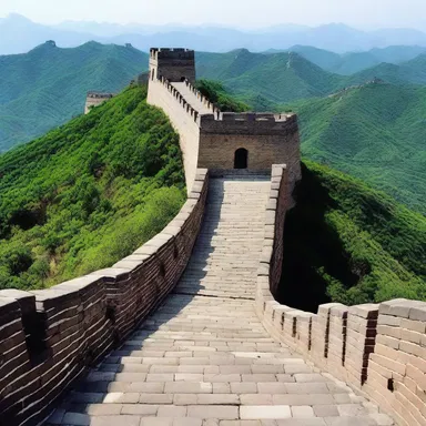 During the construction of the Great Wall of China, massive stones were used to create an inflexible barrier against invasions.