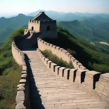 During the construction of the Great Wall of China, massive stones were used to create an inflexible barrier against invasions.