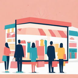 An illustrative image representing unique shopping experiences offered by partner stores to attract customers and encourage purchases