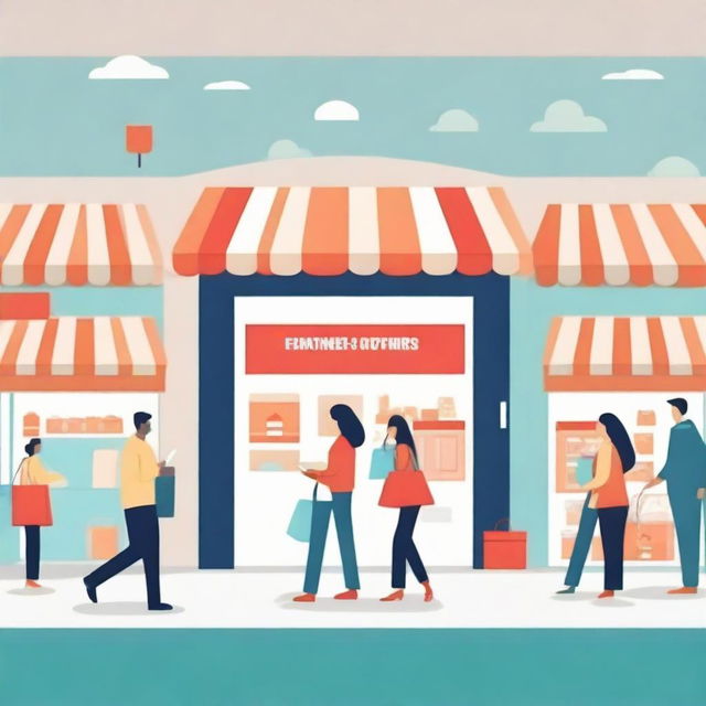 An illustrative image representing unique shopping experiences offered by partner stores to attract customers and encourage purchases