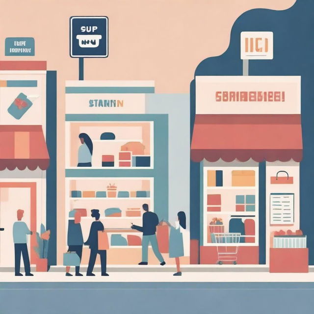 An illustrative image representing unique shopping experiences offered by partner stores to attract customers and encourage purchases