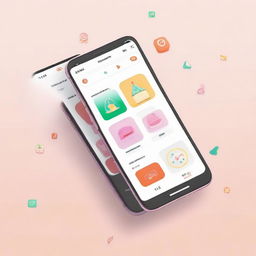 Image representation of a user-friendly mobile app platform showcasing sale points and promotions that boost sales of your baby products