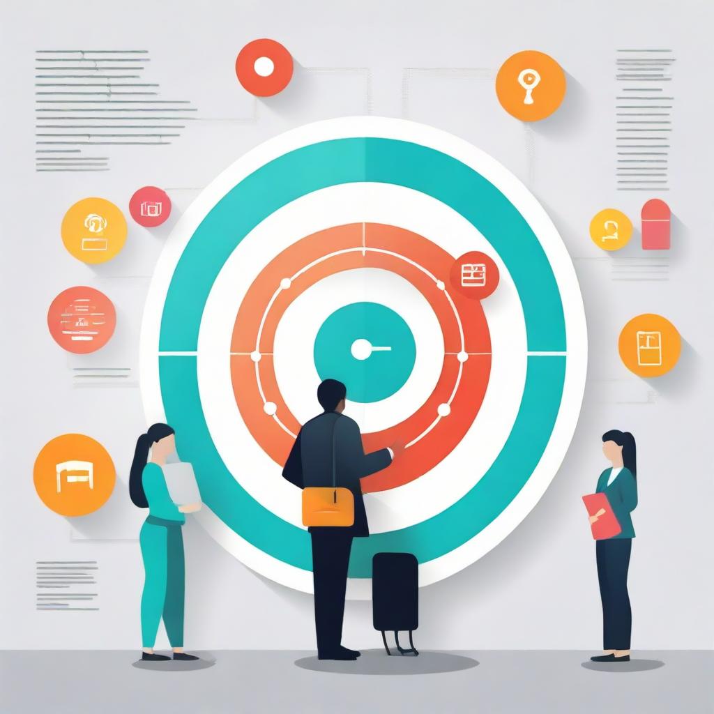 Graphic image portraying the concept of targeted and personalized marketing using collected data to efficiently reach your audience and boost conversions on a digital platform