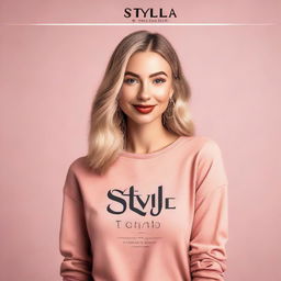 A professional and creative profile photo for an online clothing store named 'Style Clothes Ua', incorporating elements of fashion design and typography.