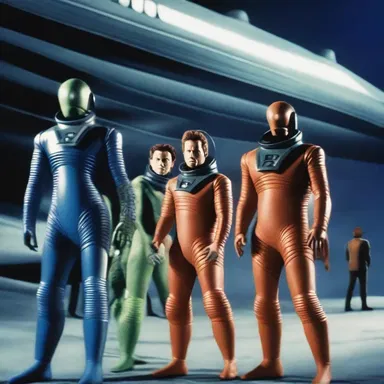 Using advanced technology, the spaceship crew was able to rid the universe of dangerous alien invaders.