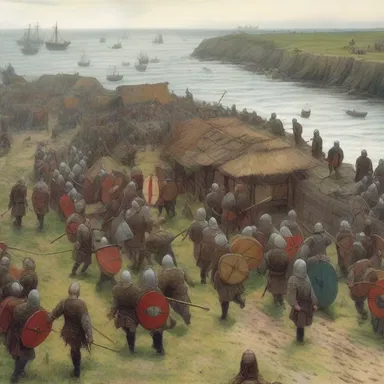 During the Viking invasions of England in the 9th century, many coastal towns and villages were despoiled by the raiding parties.