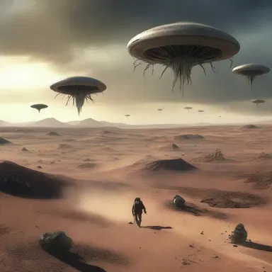 In the dystopian science fiction novel, the alien invaders mercilessly despoiled Earth, leaving behind a barren wasteland.