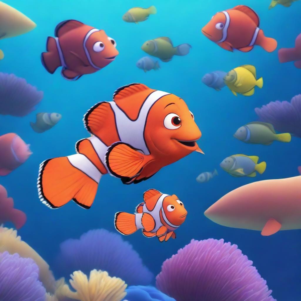 An image of Matpat, rendered in the vibrant and detailed animation style of Disney's 'Finding Nemo'