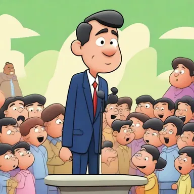 As the cartoon character made his heartfelt speech, the significance of his words started to sink in for the young audience.