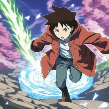 In the anime, the protagonist used their special power to sink in and out of different dimensions.