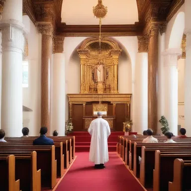 During the sermon, the priest emphasized the importance of the teachings, urging the congregation to let them sink in deeply.