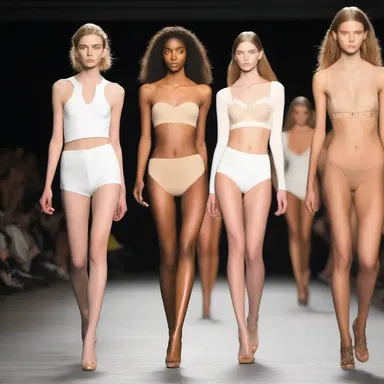 The models walked down the runway confusedly, as if they had forgotten their choreography.