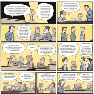 In the comic strip, the characters were depicted speaking confusedly, using speech bubbles that overlapped and contained jumbled words.