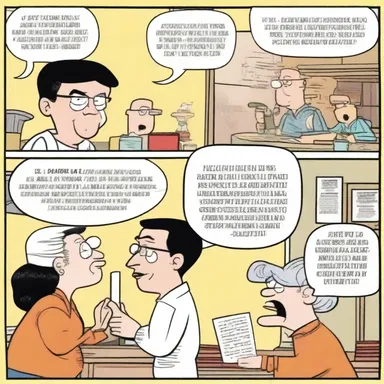 In the comic strip, the characters were depicted speaking confusedly, using speech bubbles that overlapped and contained jumbled words.