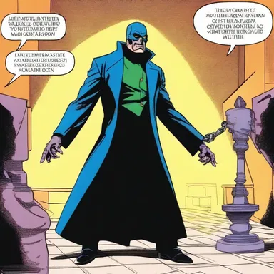 The freaky villain in the comic book had the power to control shadows.