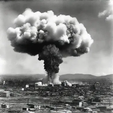 During World War II, the atomic bombings of Hiroshima and Nagasaki resulted in an intense energy-releasing event that devastated the cities.